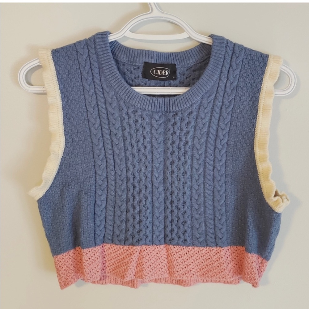Cider | Patchy Ruffle Sweater.